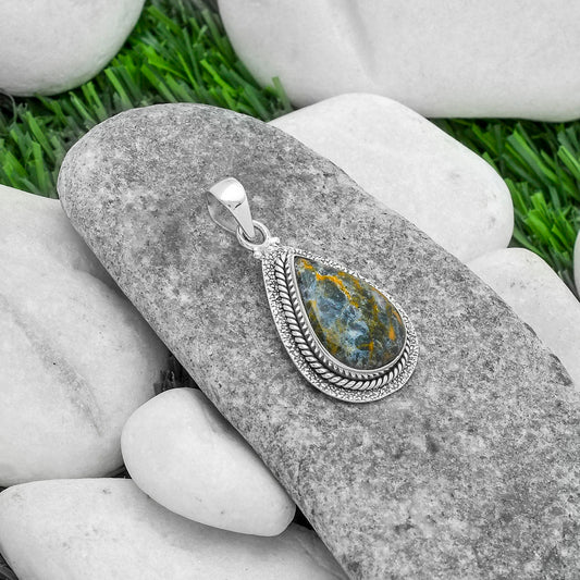 Natural Indian Blanket Jasper Pendant P-1181 SDP102538