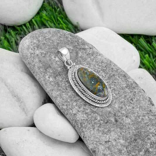 Natural Indian Blanket Jasper Pendant P-1181 SDP102548