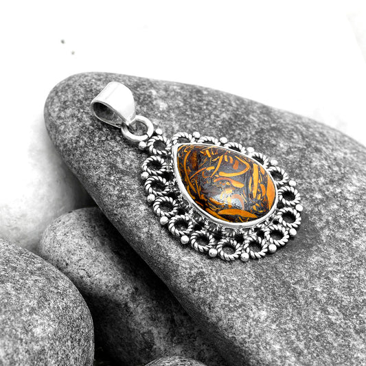 Natural Coquina Fossil Jasper - India Pendant P-1009 SDP103263