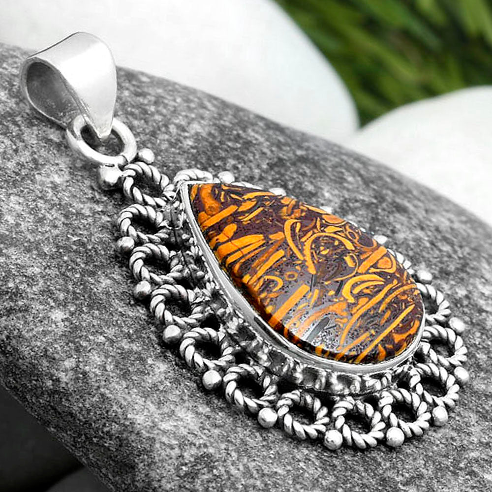 Natural Coquina Fossil Jasper - India Pendant P-1009 SDP103281