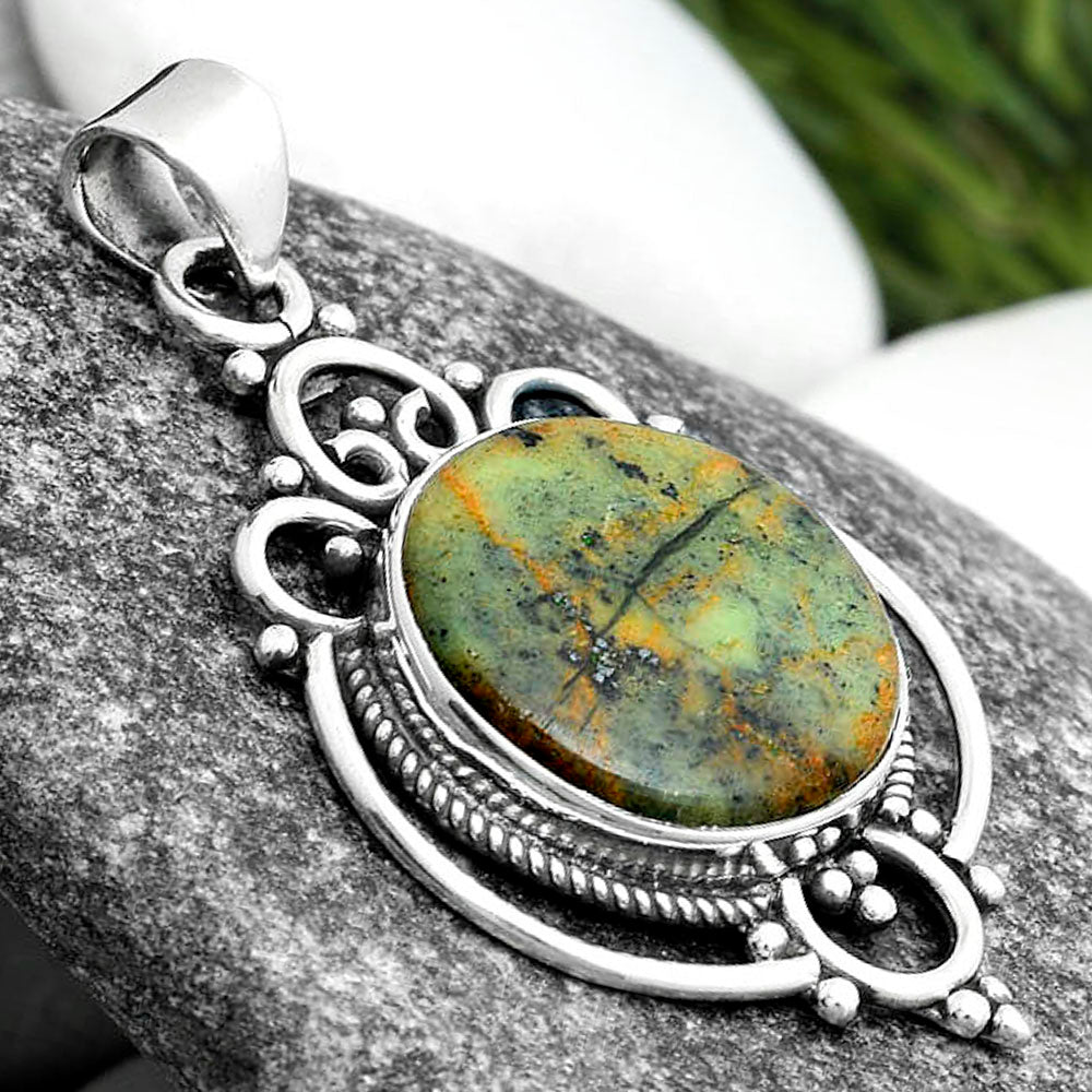 Natural Chrome Chalcedony Pendant P-1569 SDP103310