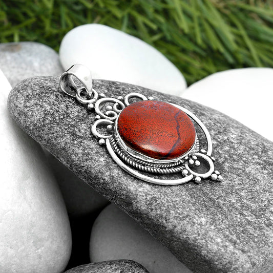 Natural Red Moss Agate Pendant P-1569 SDP103311