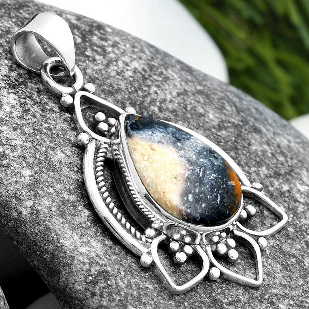 Natural Indian Blanket Jasper Pendant P-1444 SDP103407