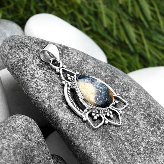 Natural Indian Blanket Jasper Pendant P-1444 SDP103407