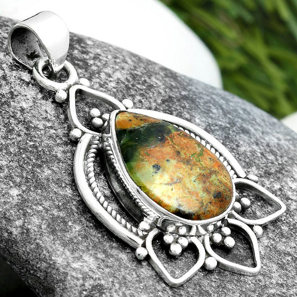 Natural Chrome Chalcedony Pendant P-1444 SDP103422