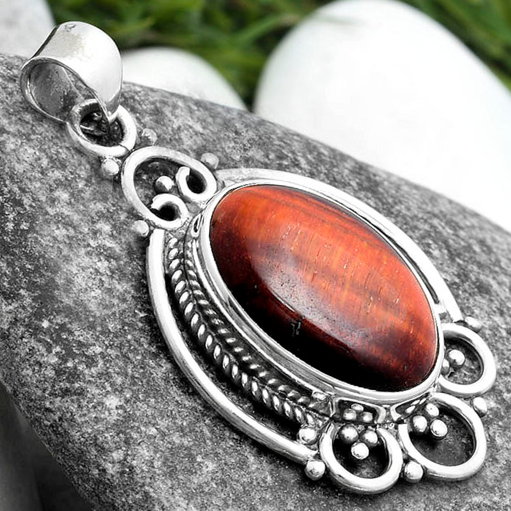 Natural Red Tiger Eye Pendant P-1569 SDP103545