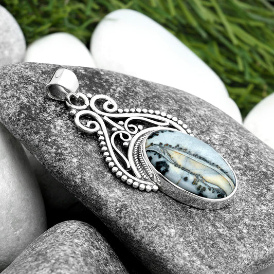 Natural Maligano Jasper - Indonesia Pendant P-1541 SDP103564