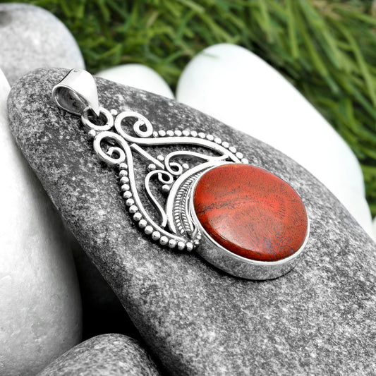 Natural Red Moss Agate Pendant P-1541 SDP103592