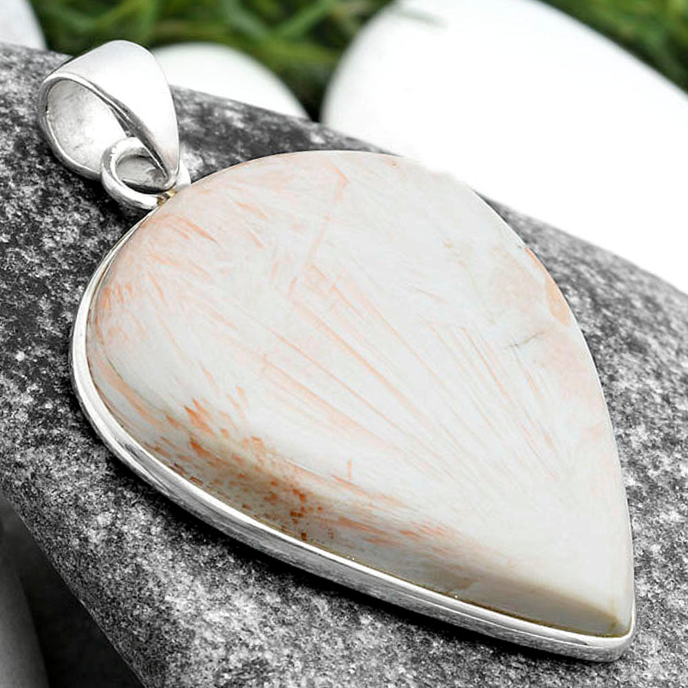 Natural Orange Scolecite - India Pendant P-1001 SDP103604