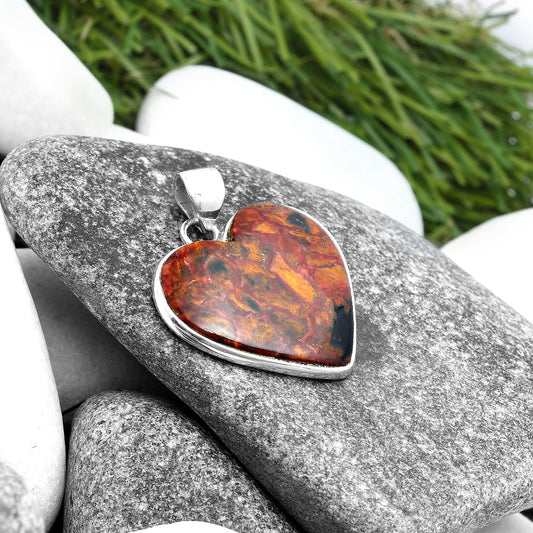 Heart Natural Pietersite - Namibia Pendant P-1043 SDP103662