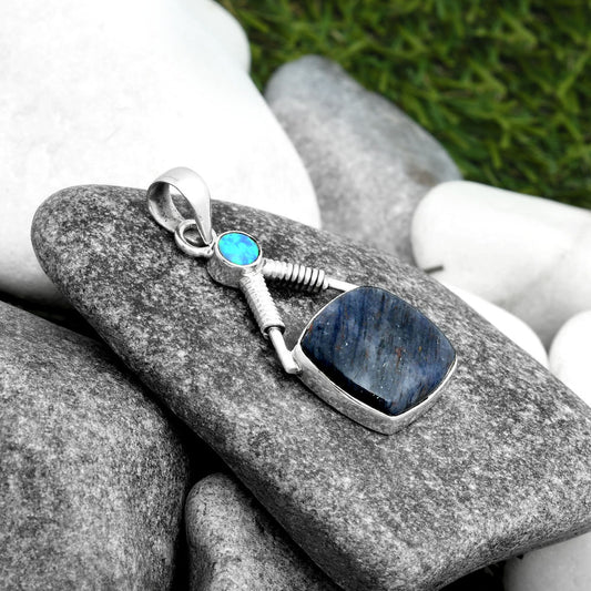 Natural Purple Aventurine & Fire Opal Pendant P-1600 SDP104361