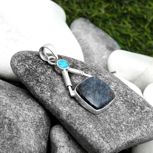 Natural Purple Aventurine & Fire Opal Pendant P-1600 SDP104367