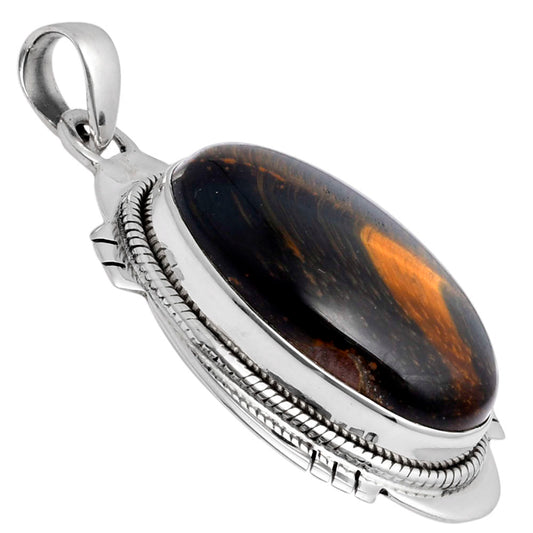 Natural Blue Tiger Eye Pendant P-1463 SDP104531