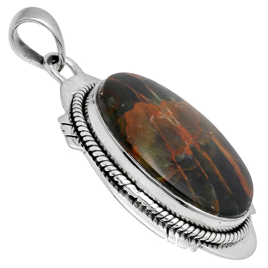 Natural Turkish Rainforest Chrysocolla Pendant P-1463 SDP104555