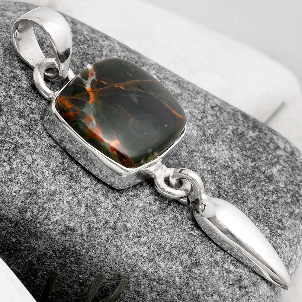 Natural Turkish Rainforest Chrysocolla Pendant P-1295 SDP104595