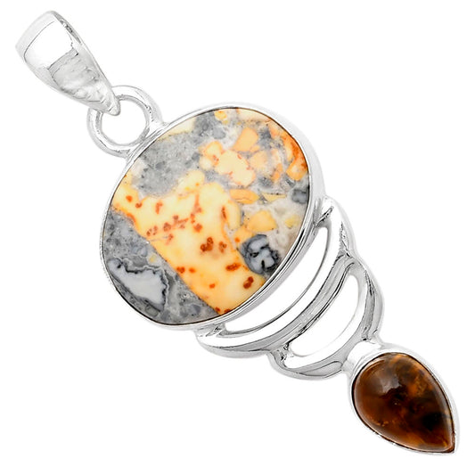 Natural Maligano Jasper & Pietersite Pendant P-1693 SDP104812