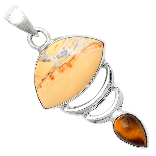 Maligano Jasper Indonesia & Tiger Eye Pendant P-1693 SDP104833
