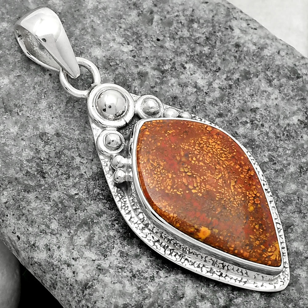 Natural Red Moss Agate Pendant P-1350 SDP104906