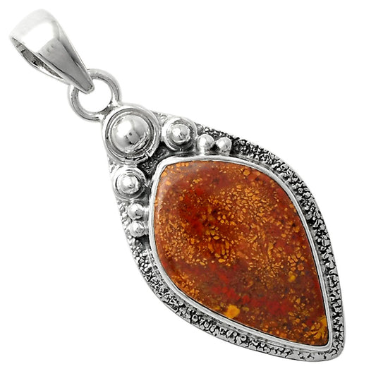 Natural Red Moss Agate Pendant P-1350 SDP104906