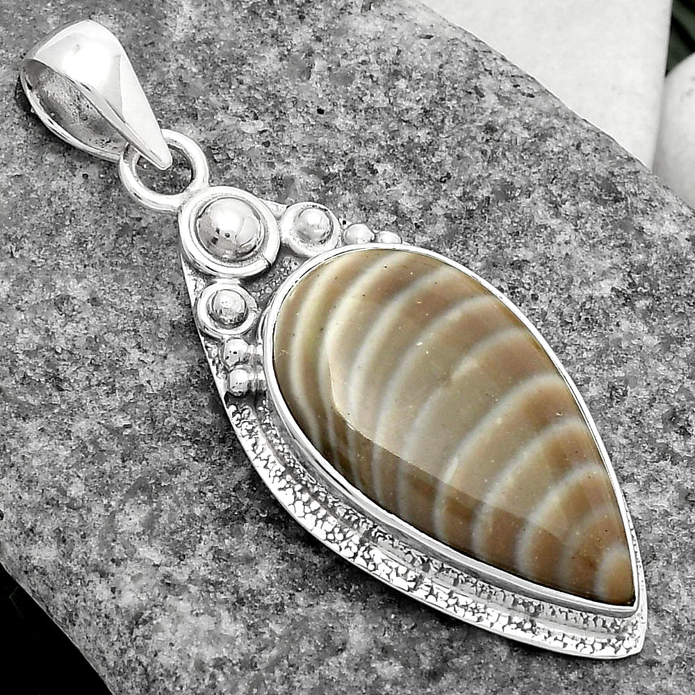 Natural Flint Stone Pendant P-1350 SDP104913