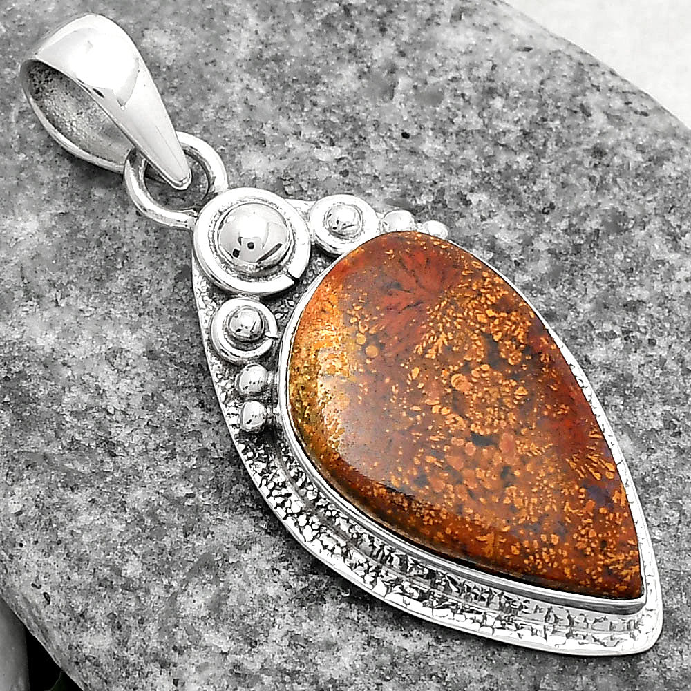 Natural Red Moss Agate Pendant P-1350 SDP104918