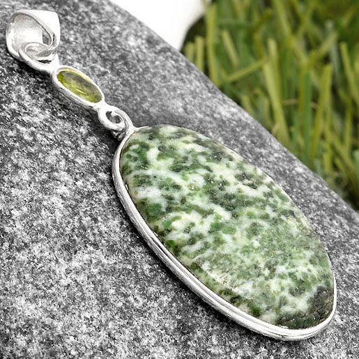 Natural Dioptase & Peridot Pendant P-1098 SDP105260