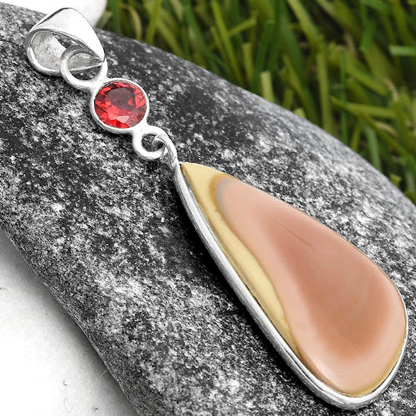 Imperial Jasper - Mexico & Garnet Pendant P-1098 SDP105463