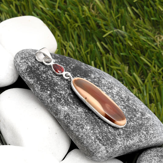 Imperial Jasper - Mexico & Garnet Pendant P-1098 SDP105495