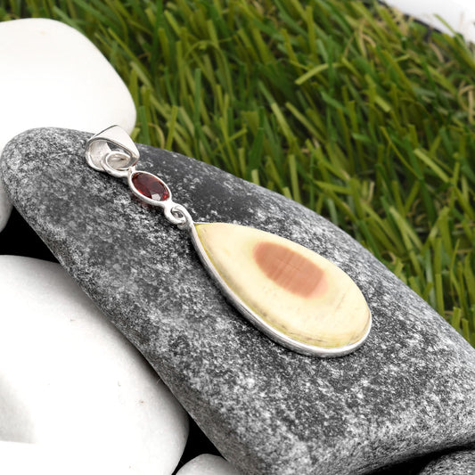 Imperial Jasper - Mexico & Garnet Pendant P-1098 SDP105517