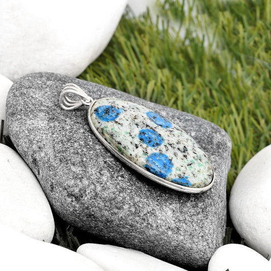 Natural K2 Blue - Azurite In Quartz Pendant P-1001 SDP105823
