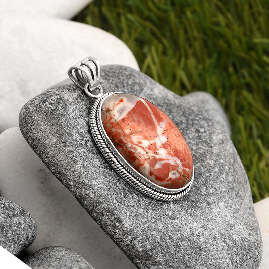 Natural Rosetta Picture Jasper Pendant P-1056 SDP105962