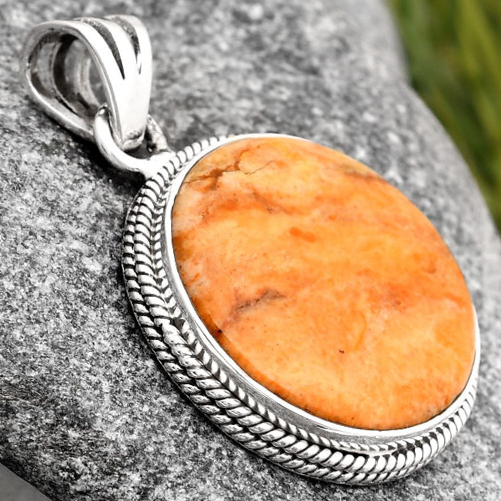 Natural Coral Jasper Pendant P-1056 SDP105977