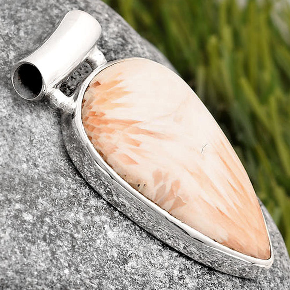 Natural Orange Scolecite - India Pendant P-1259 SDP106135