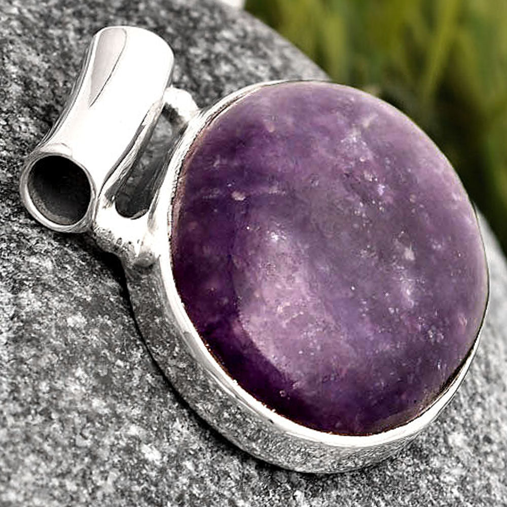 Natural Purple Lepidolite Pendant P-1259 SDP106149