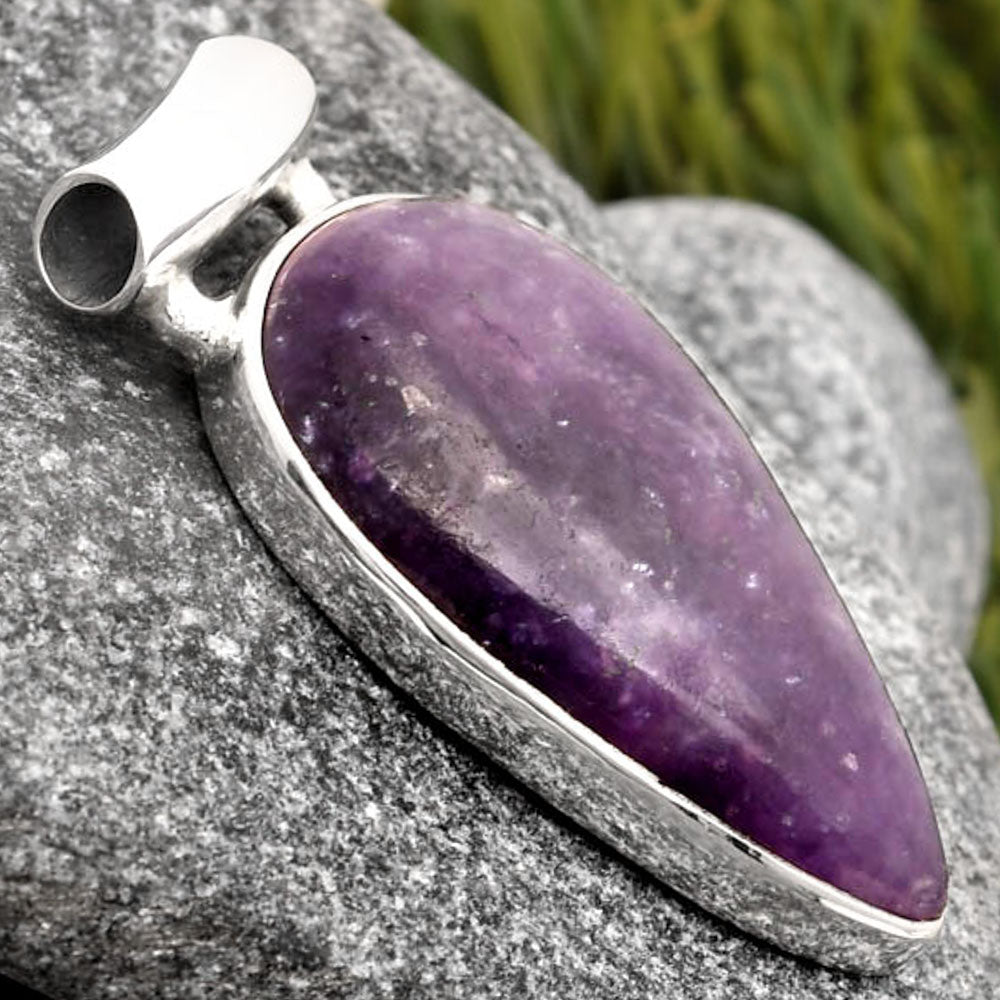 Natural Purple Lepidolite Pendant P-1259 SDP106162