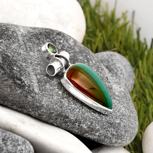 Natural Multi Onyx & Mystic Topaz Pendant P-1159 SDP106265