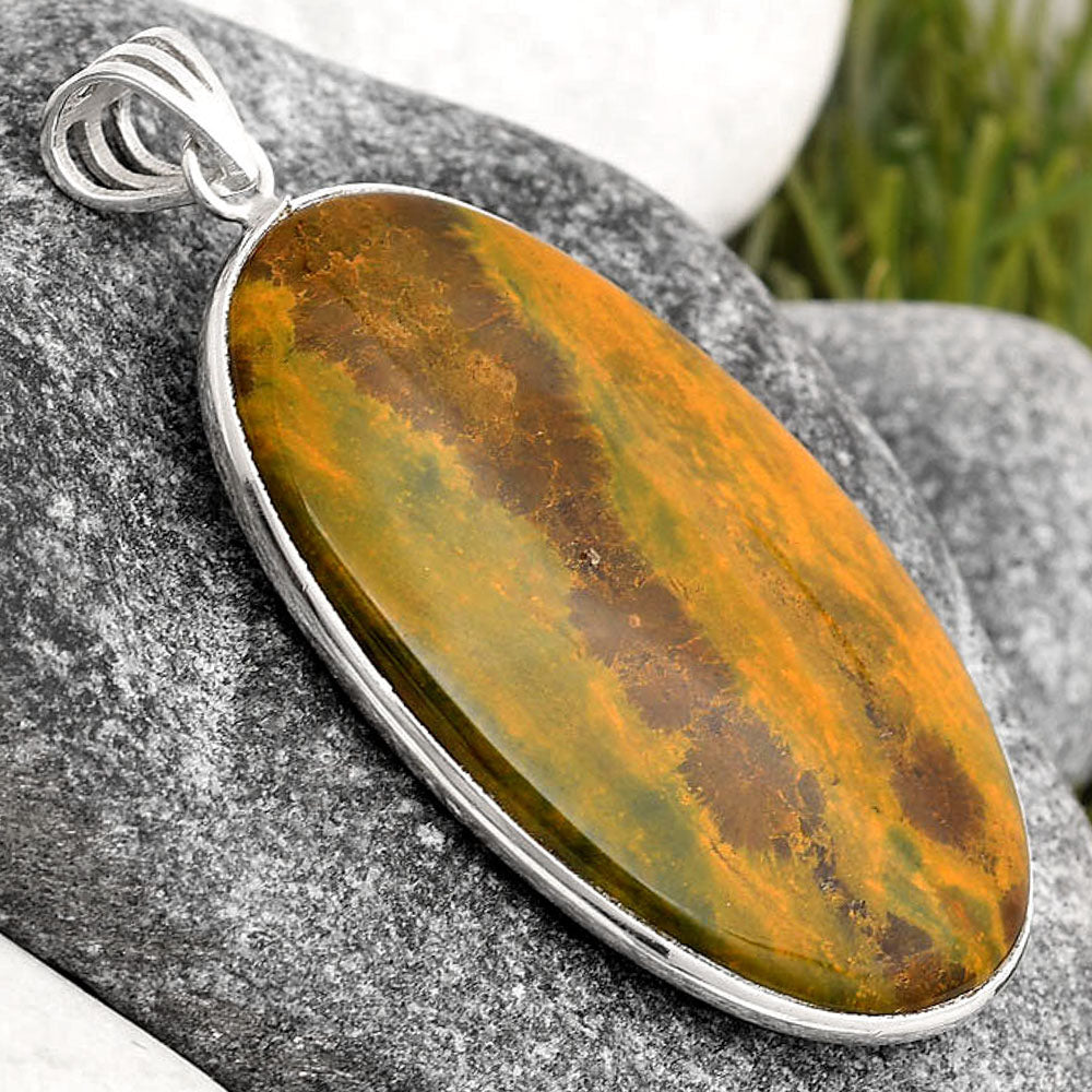 Natural Turkish Rainforest Chrysocolla Pendant P-1001 SDP106415