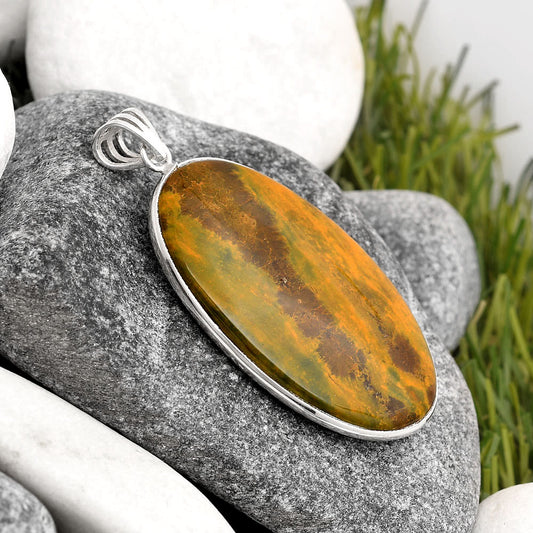 Natural Turkish Rainforest Chrysocolla Pendant P-1001 SDP106415