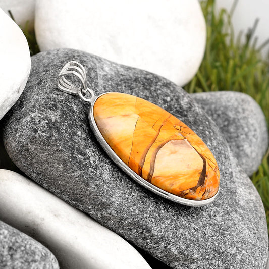 Natural Brecciated Mookaite Pendant P-1001 SDP106423