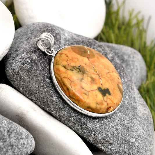 Natural Rhyolite - Rainforest Jasper Pendant P-1001 SDP106502