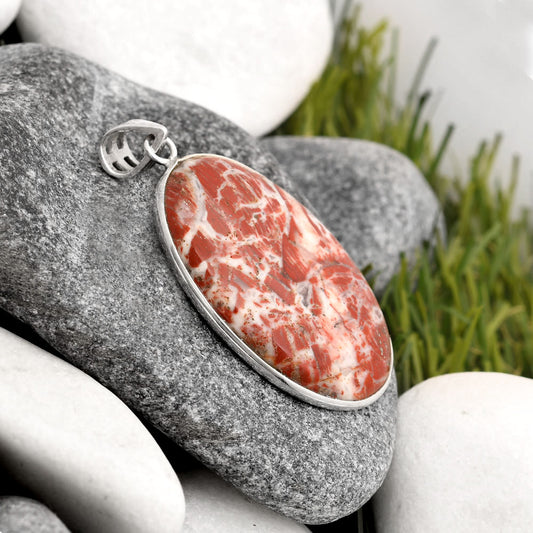 Natural Rosetta Picture Jasper Pendant P-1001 SDP106555