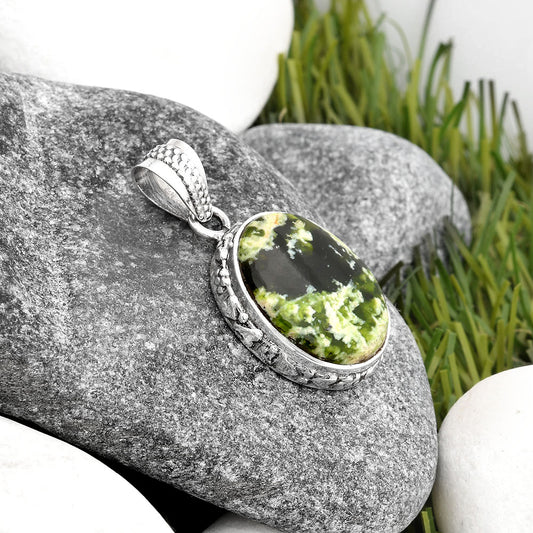 Natural Chrome Chalcedony Pendant P-1060 SDP106744