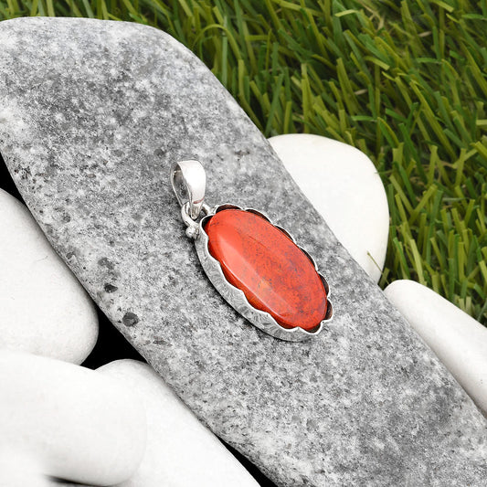 Natural Red Moss Agate Pendant P-1555 SDP107077