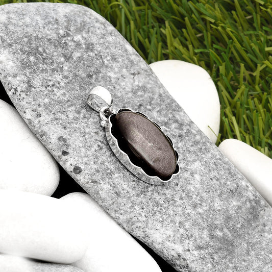 Natural Silver Obsidian Pendant P-1555 SDP107082
