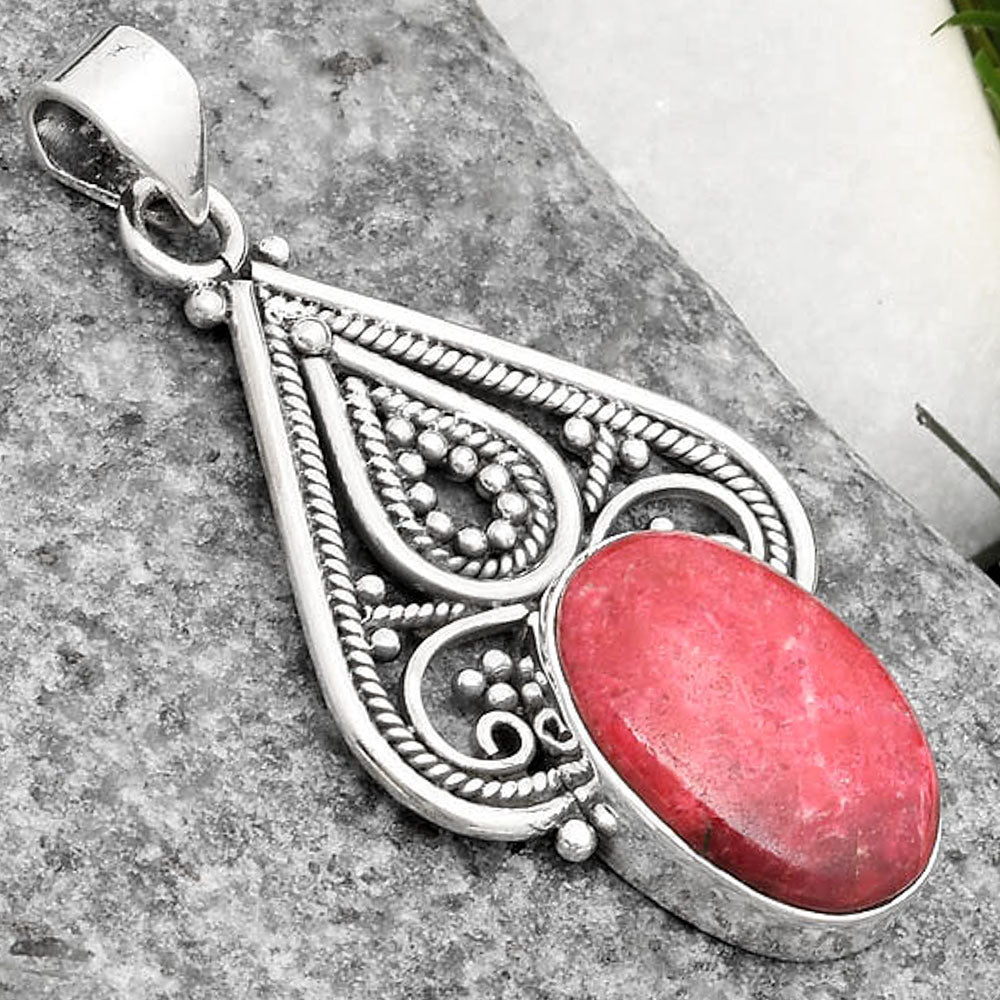 Natural Pink Thulite - Norway Pendant P-1541 SDP107260