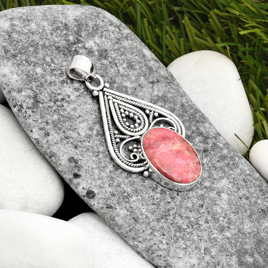 Natural Pink Thulite - Norway Pendant P-1541 SDP107261