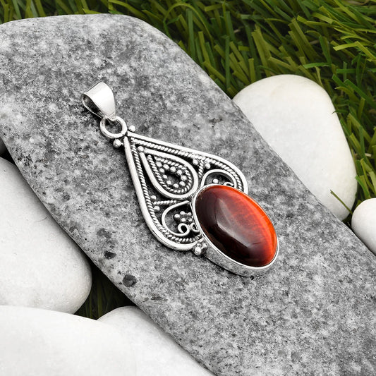 Natural Red Tiger Eye Pendant P-1541 SDP107263