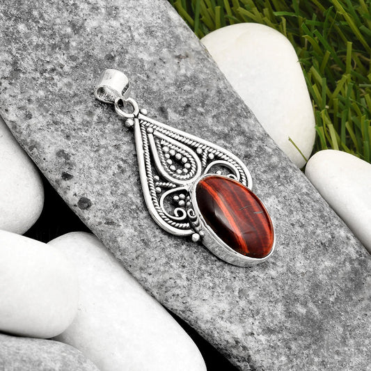 Natural Red Tiger Eye Pendant P-1541 SDP107284
