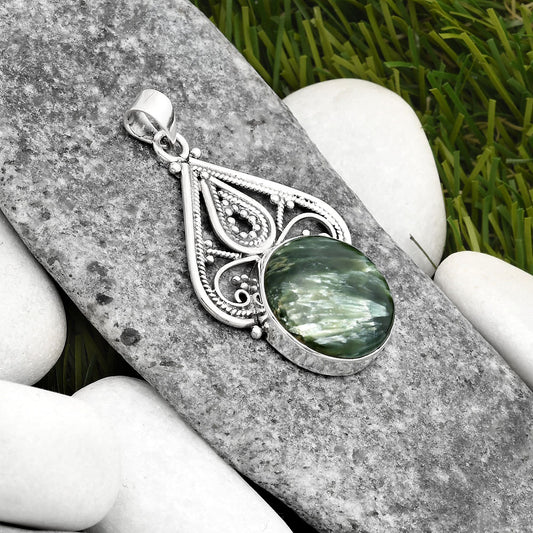 Natural Russian Seraphinite Pendant P-1541 SDP107291