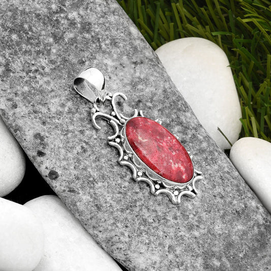 Natural Pink Thulite - Norway Pendant P-1249 SDP107306